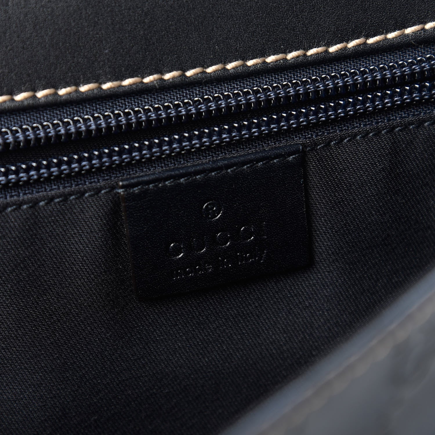 Gucci Guccissima Large Flap Messenger Bag Navy 8 of 10