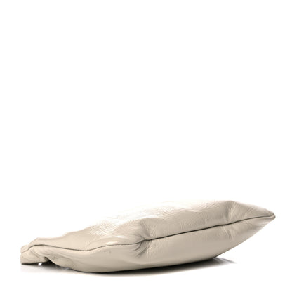 Saint Laurent Calfskin Pac Pac Ruched Hobo Winter White 4 of 11