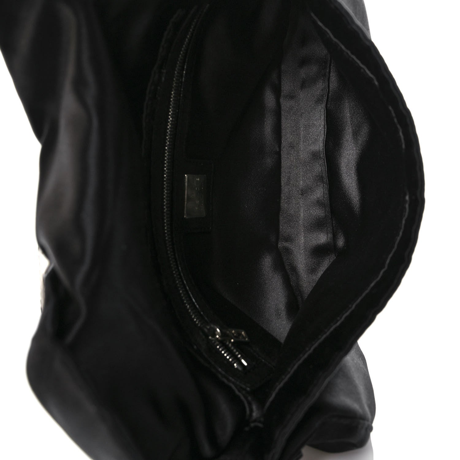 Fendi Satin Crystal Baguette Black 5 of 11