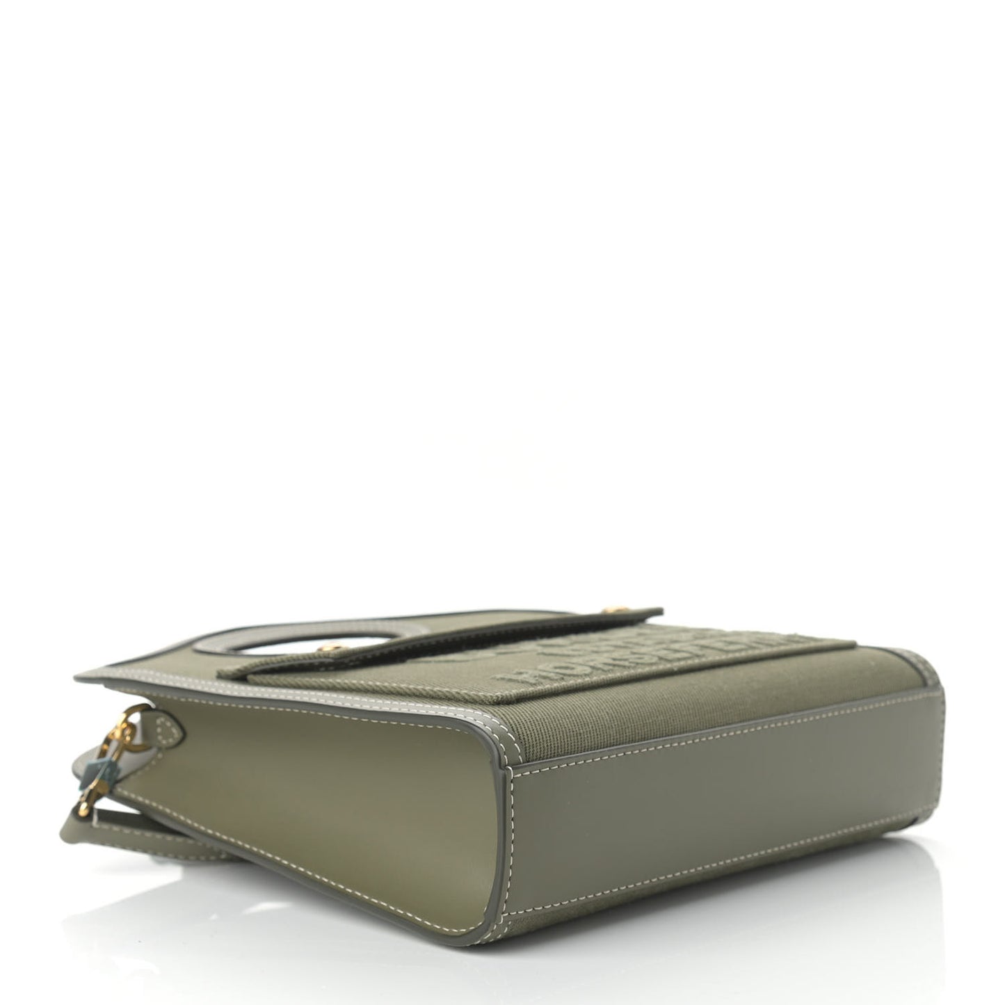 Canvas Calfskin Horseferry Print Mini Pocket Bag Dark Fern Green