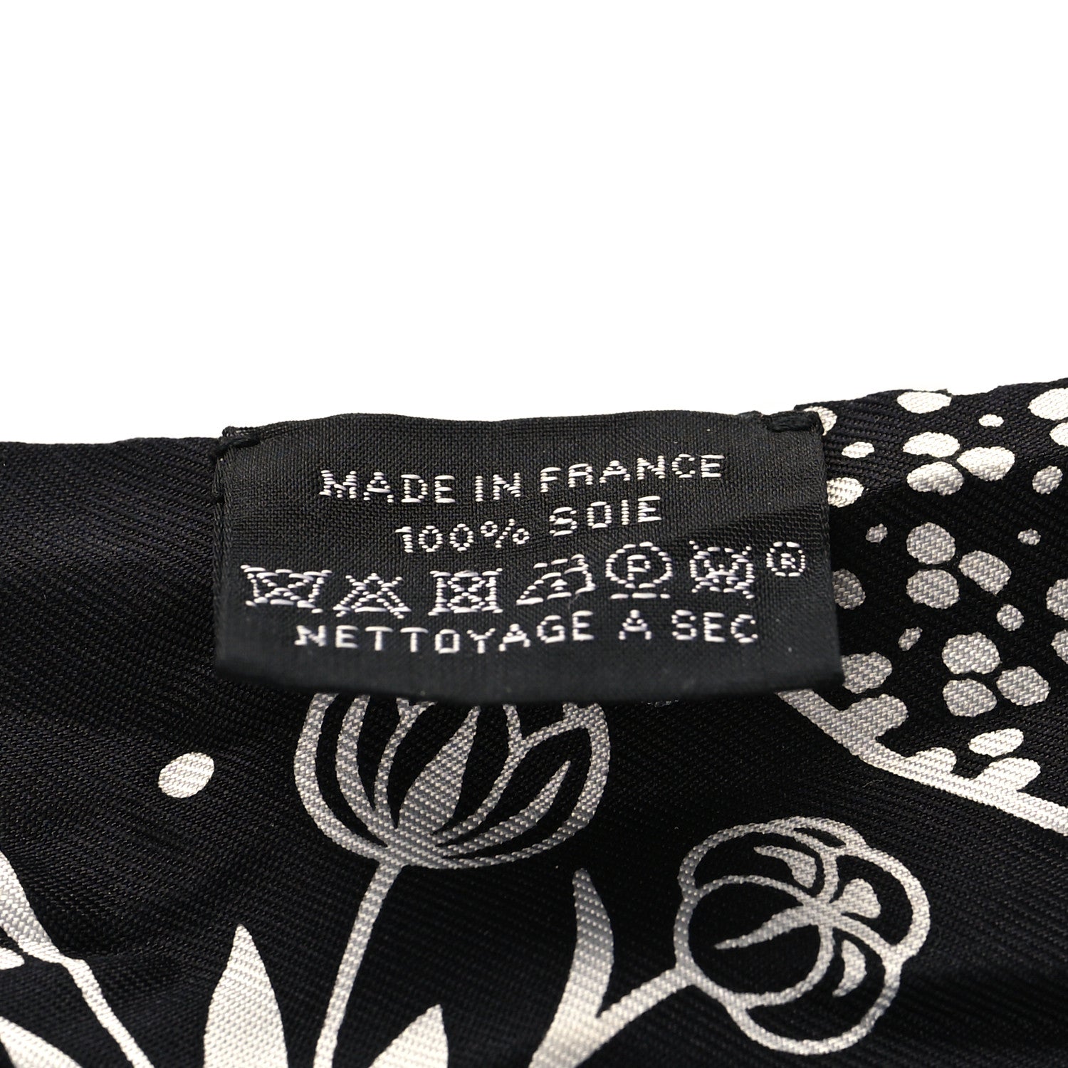 Hermes Silk Les Leopards Twilly Black White 3 of 3