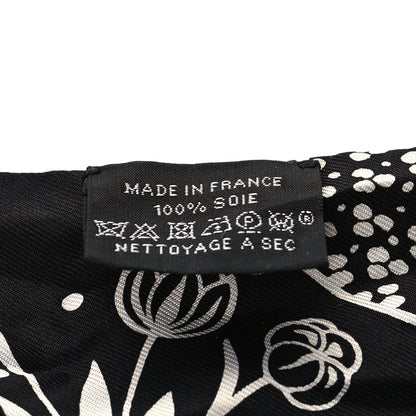 Hermes Silk Les Leopards Twilly Black White 3 of 3