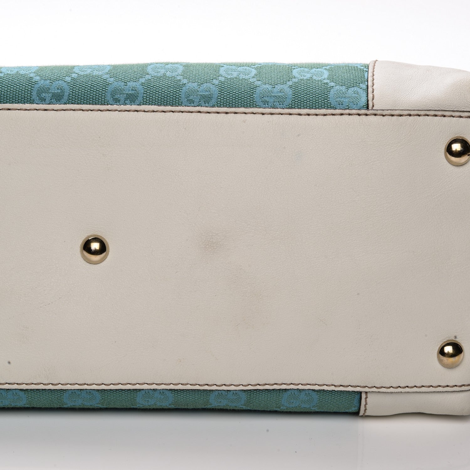 Gucci Monogram Tote Turquoise White 9 of 9