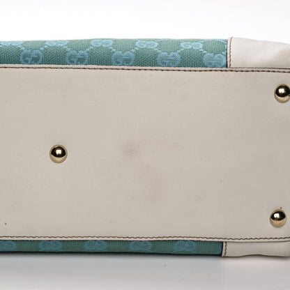 Gucci Monogram Tote Turquoise White 9 of 9