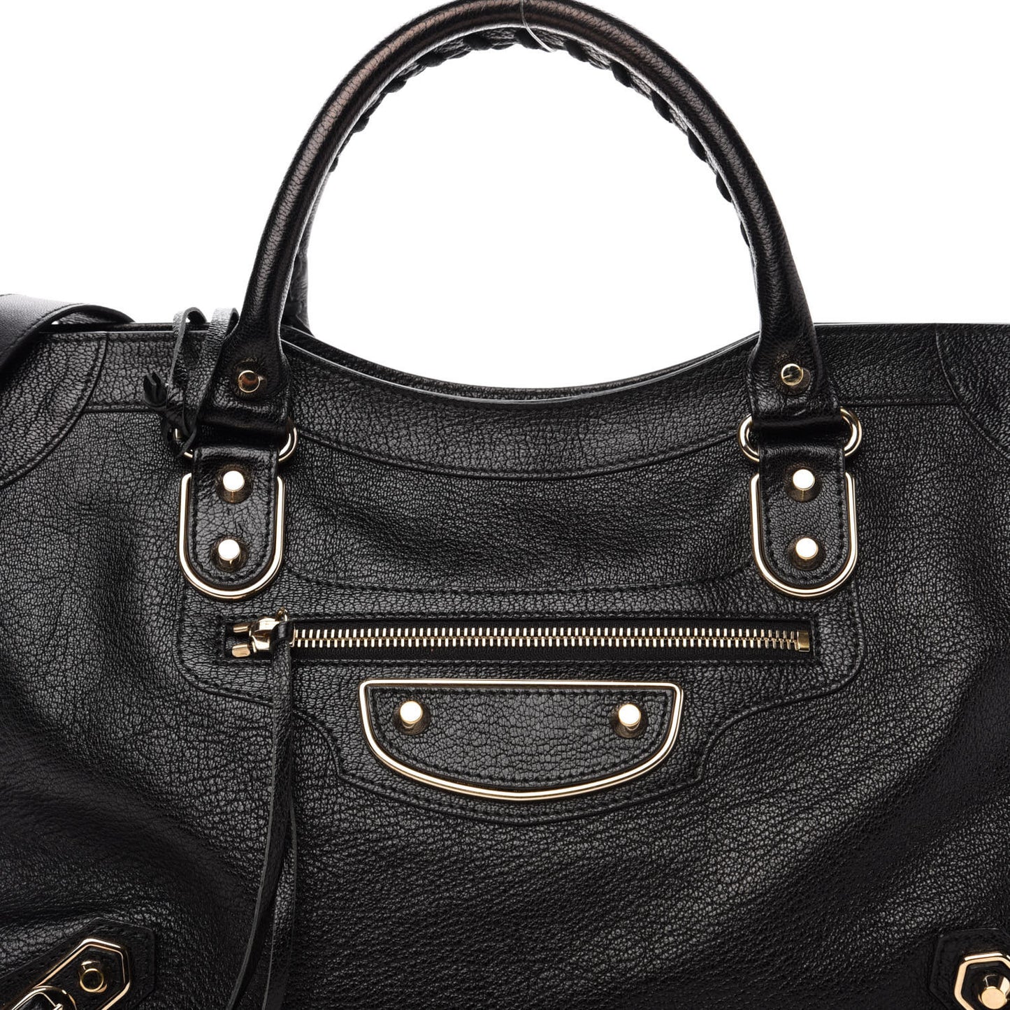 Chevre Gold Metallic Edge Hardware City Black