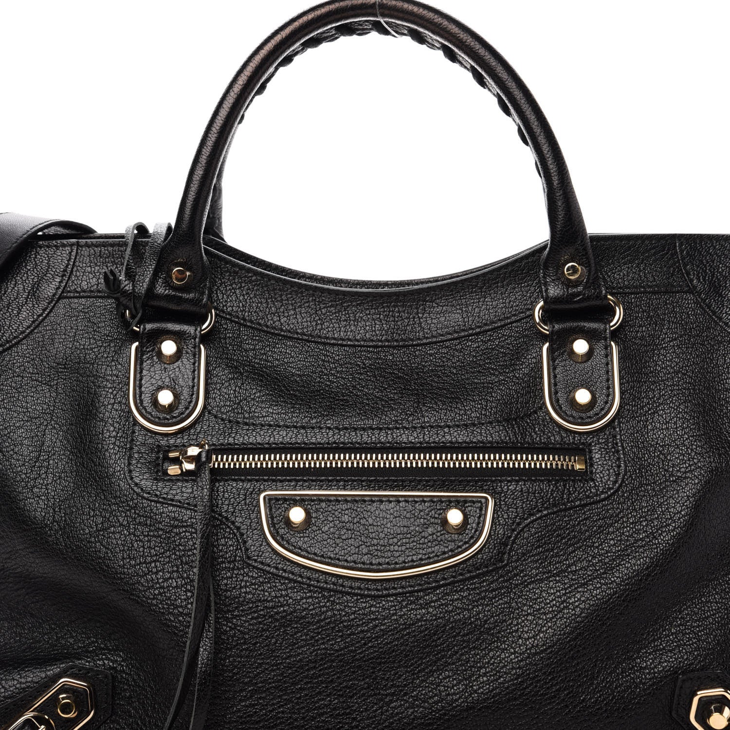 Balenciaga Chevre Gold Metallic Edge Hardware City Black 12 of 13