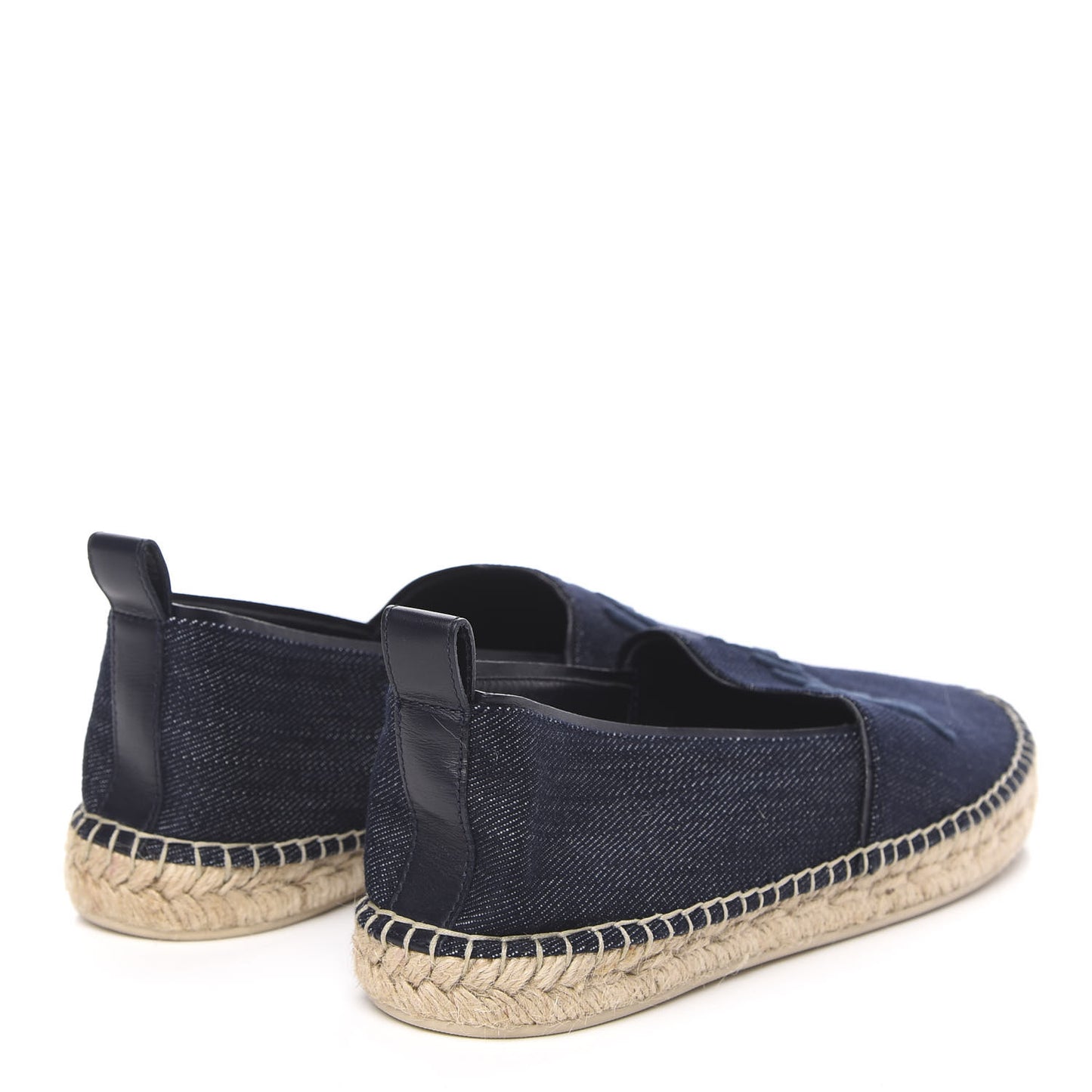 Canvas Waterfall Espadrille Flats 40 Marine