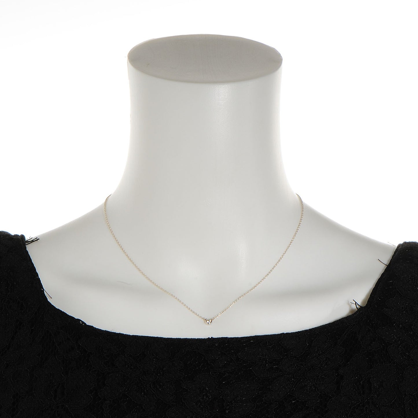 Sterling Silver Diamond .07ct Elsa Peretti Diamonds by the Yard Pendant Necklace