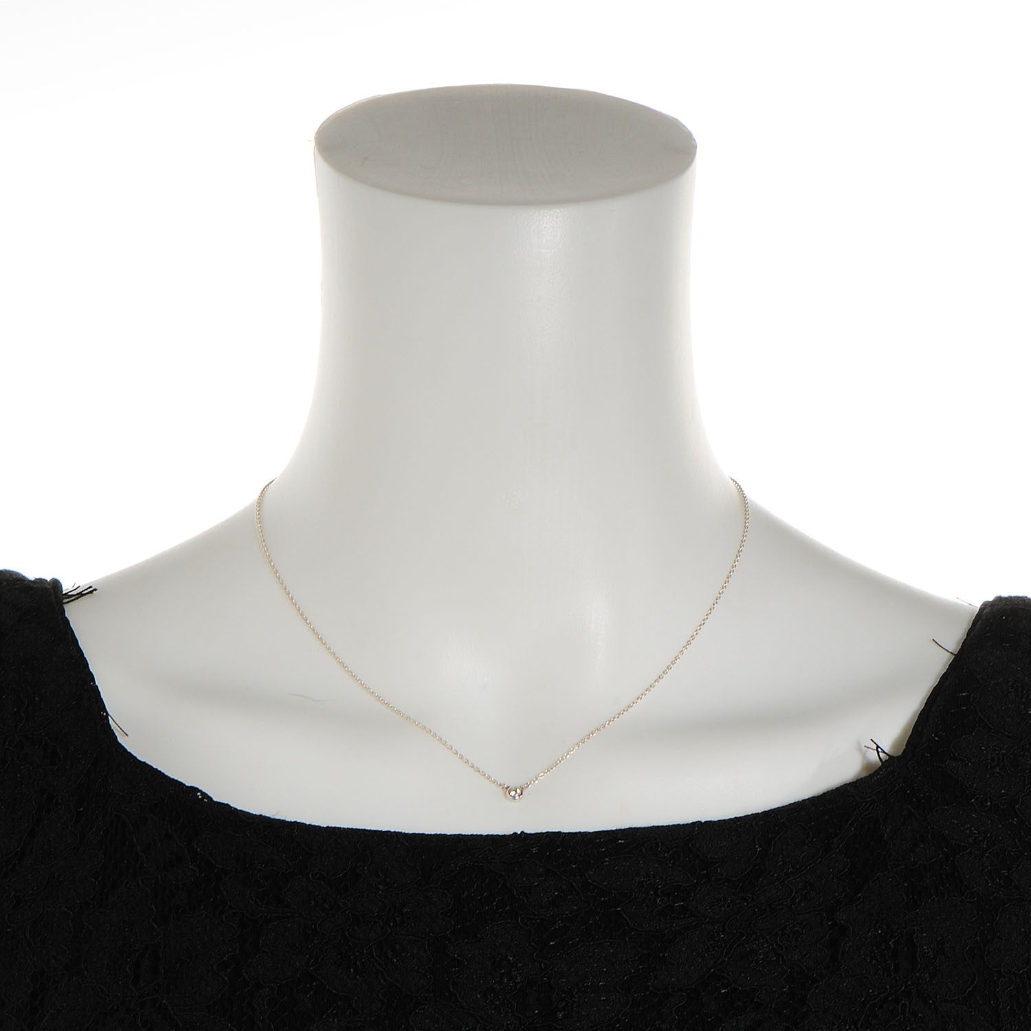 Tiffany Sterling Silver Diamond .07ct Elsa Peretti Diamonds by the Yard Pendant Necklace 2 of 5