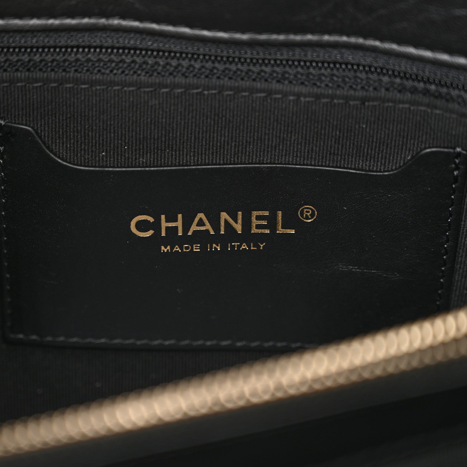 Chanel Aged Calfskin Quilted Graphic Catch Shopping Bag Black 6 of 11