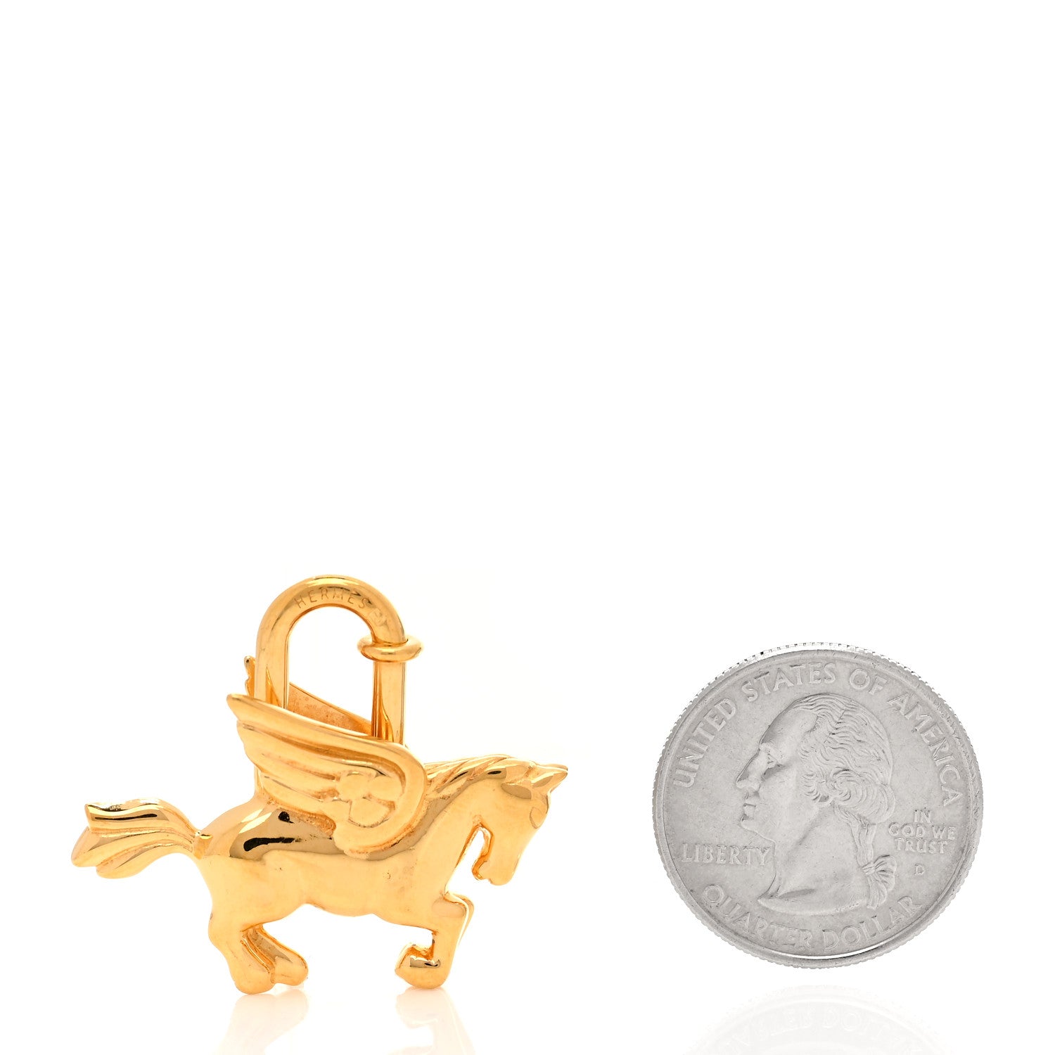 Hermes Pegasus Cadena Lock Gold 2 of 4