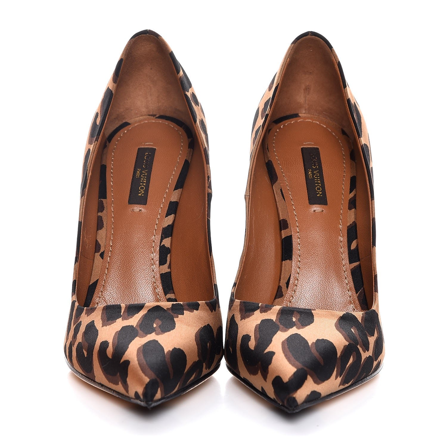 Louis Vuitton Silk Leopard Print Eyeline Pumps 39 2 of 11