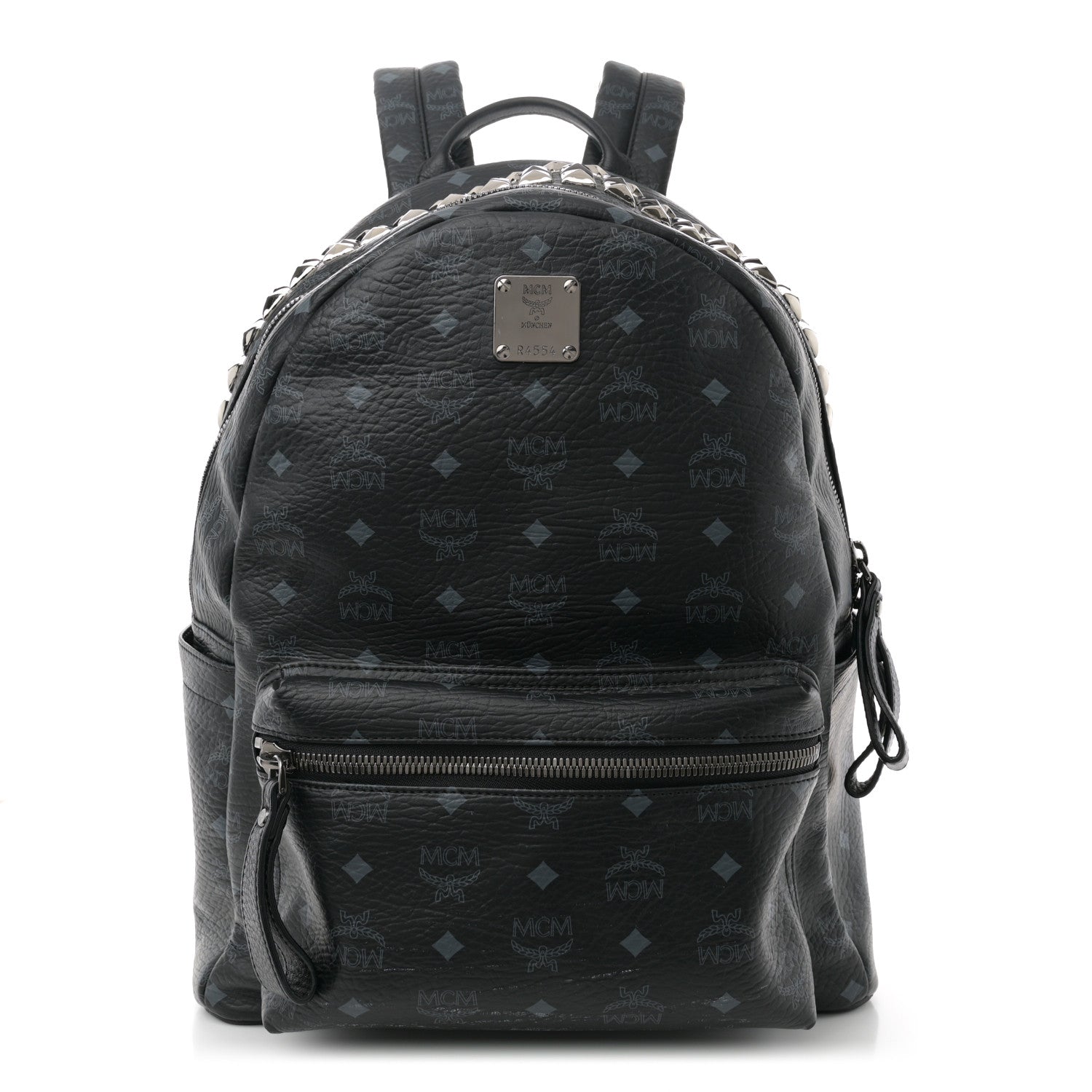 MCM Visetos Studded Medium Backpack Black 1 of 10