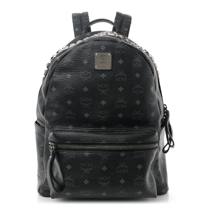MCM Visetos Studded Medium Backpack Black 1 of 10