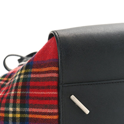 Loewe Wool Calfskin Small Hammock Shoulder Bag Black Red Tartan 7 of 9