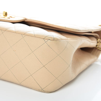 Chanel Caviar Quilted Jumbo Double Flap Beige Clair 19 of 19