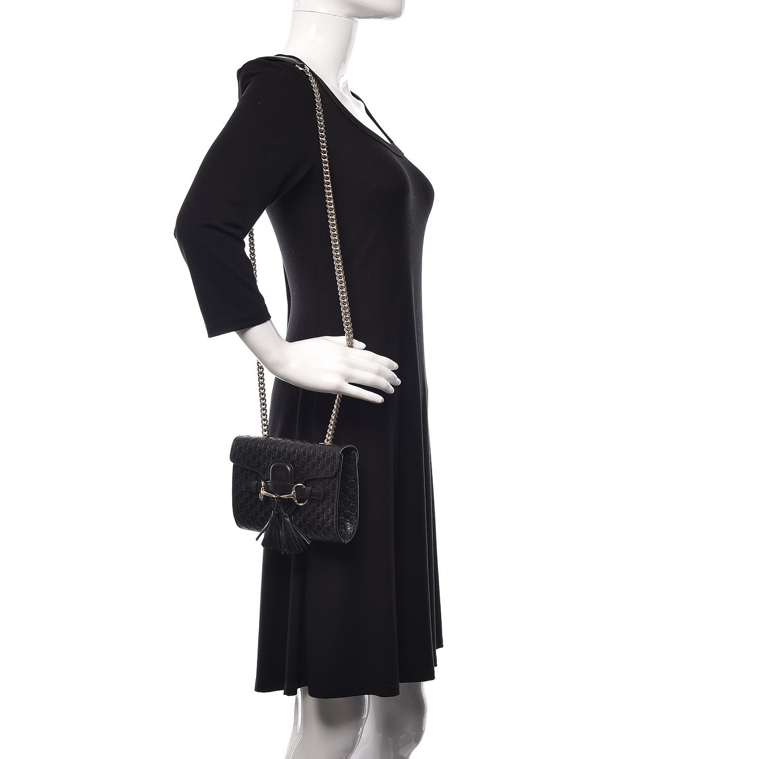 Gucci Microguccissima Mini Emily Shoulder Bag Black 2 of 12