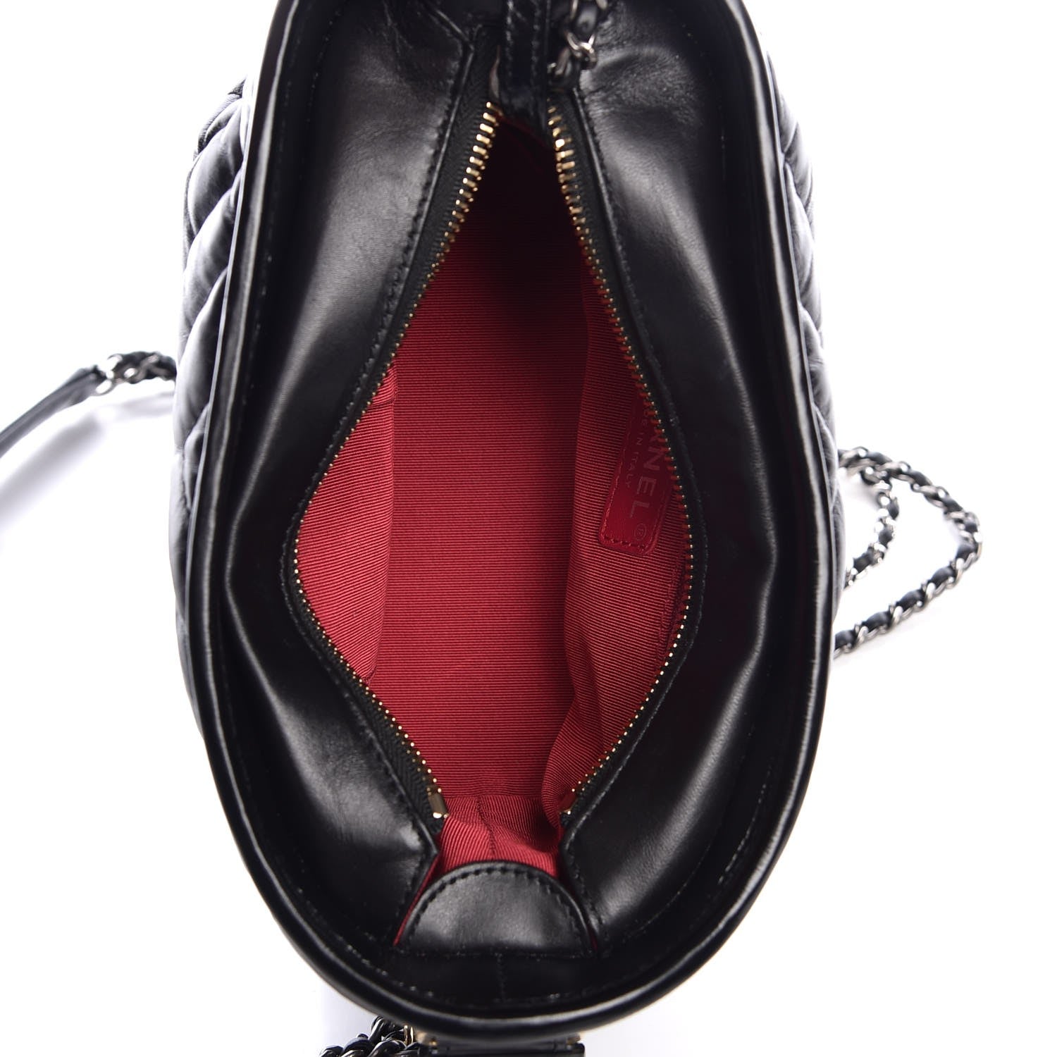 Chanel Aged Calfskin Chevron Quilted Small Gabrielle Hobo Black 5 of 8
