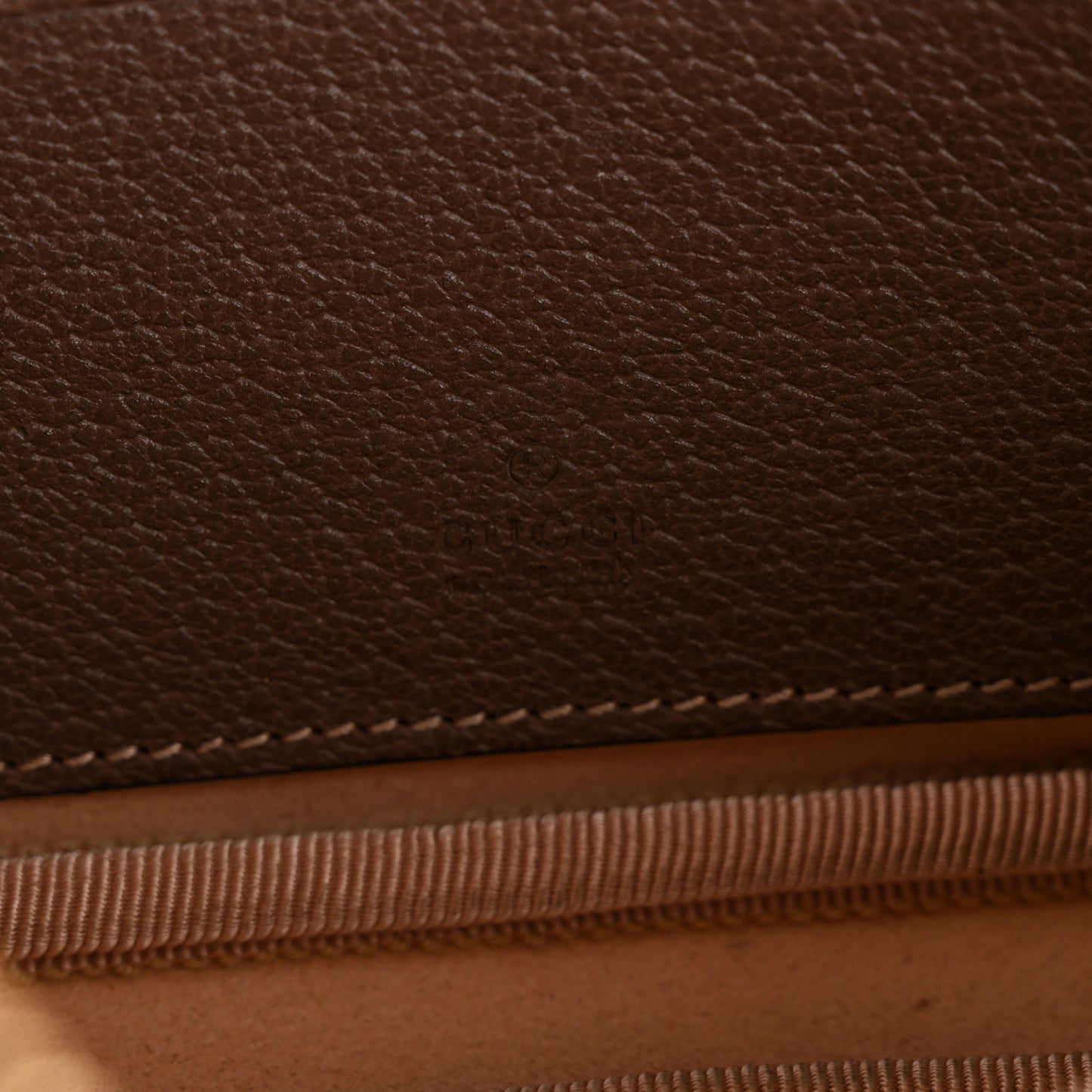 GG Supreme Monogram Ophidia Phone Case Wristlet Brown