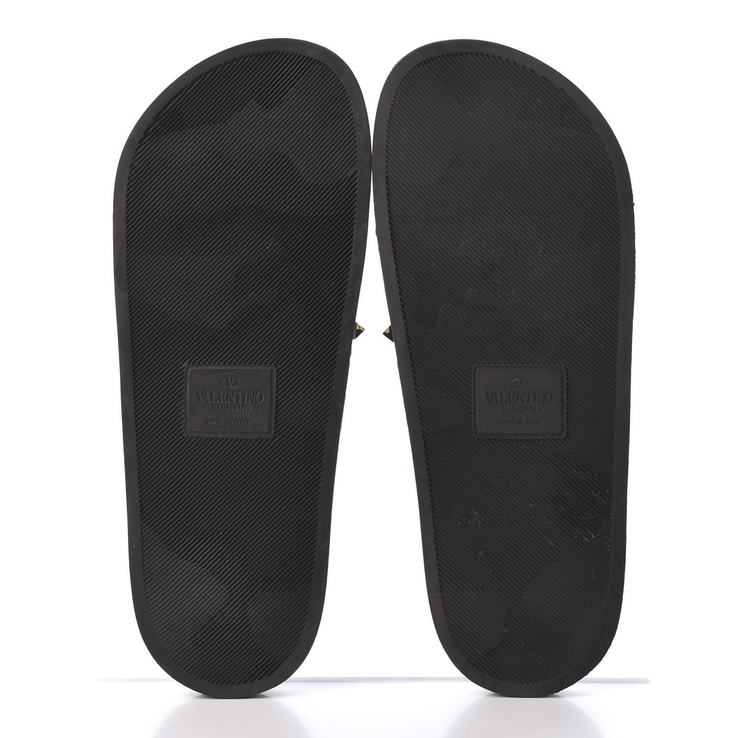 Valentino Garavani Rubber Rockstud Slide Sandals 40 Black 5 of 8