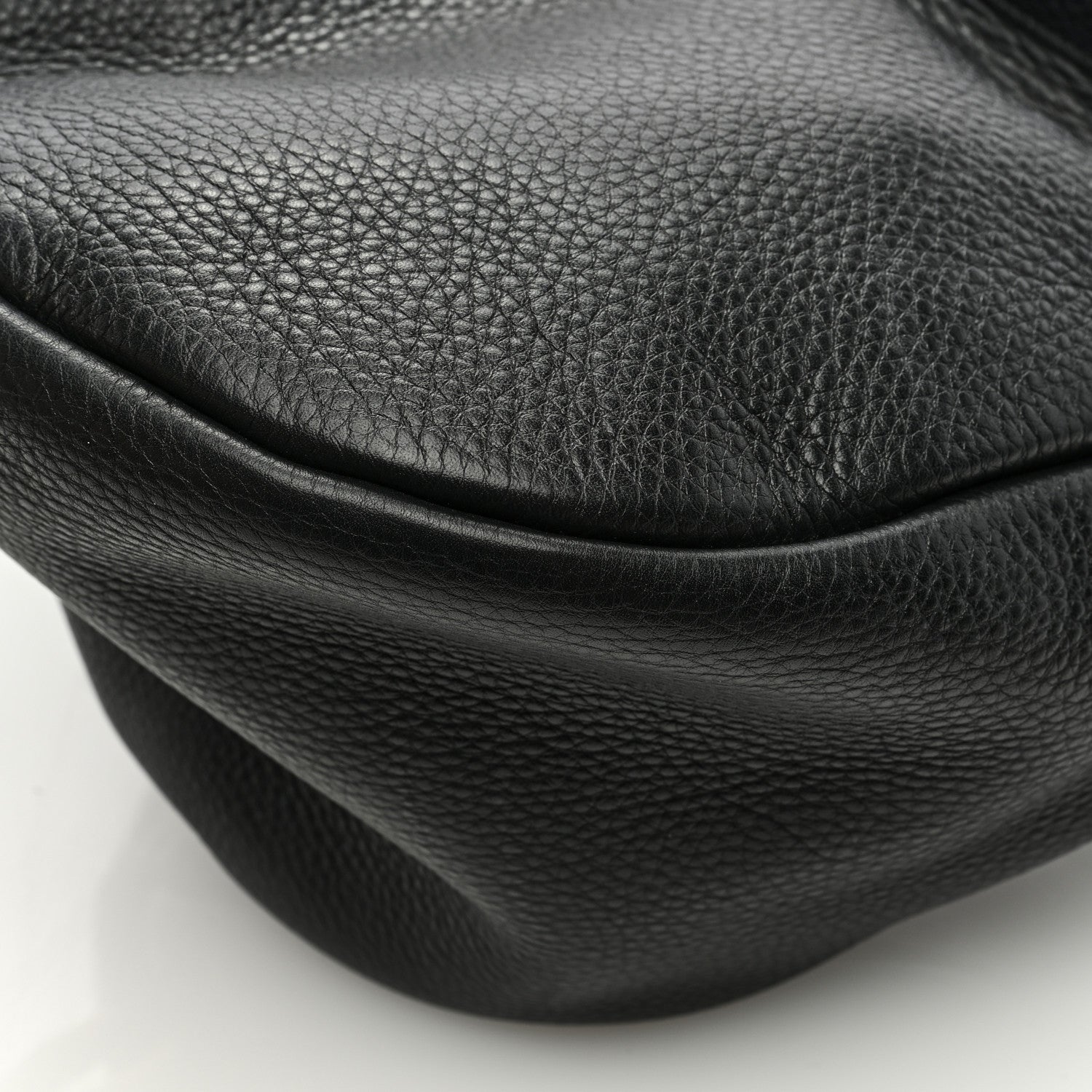 The Row Grained Calfskin Large Slouchy Banana Bag Black 9 of 10