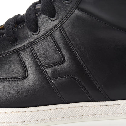 Hermes Calfskin Mens High Top Sneakers 43.5 Black White 8 of 8