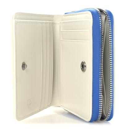 MCM Skyoptic Visetos Mini Zip Around Wallet White 5 of 9