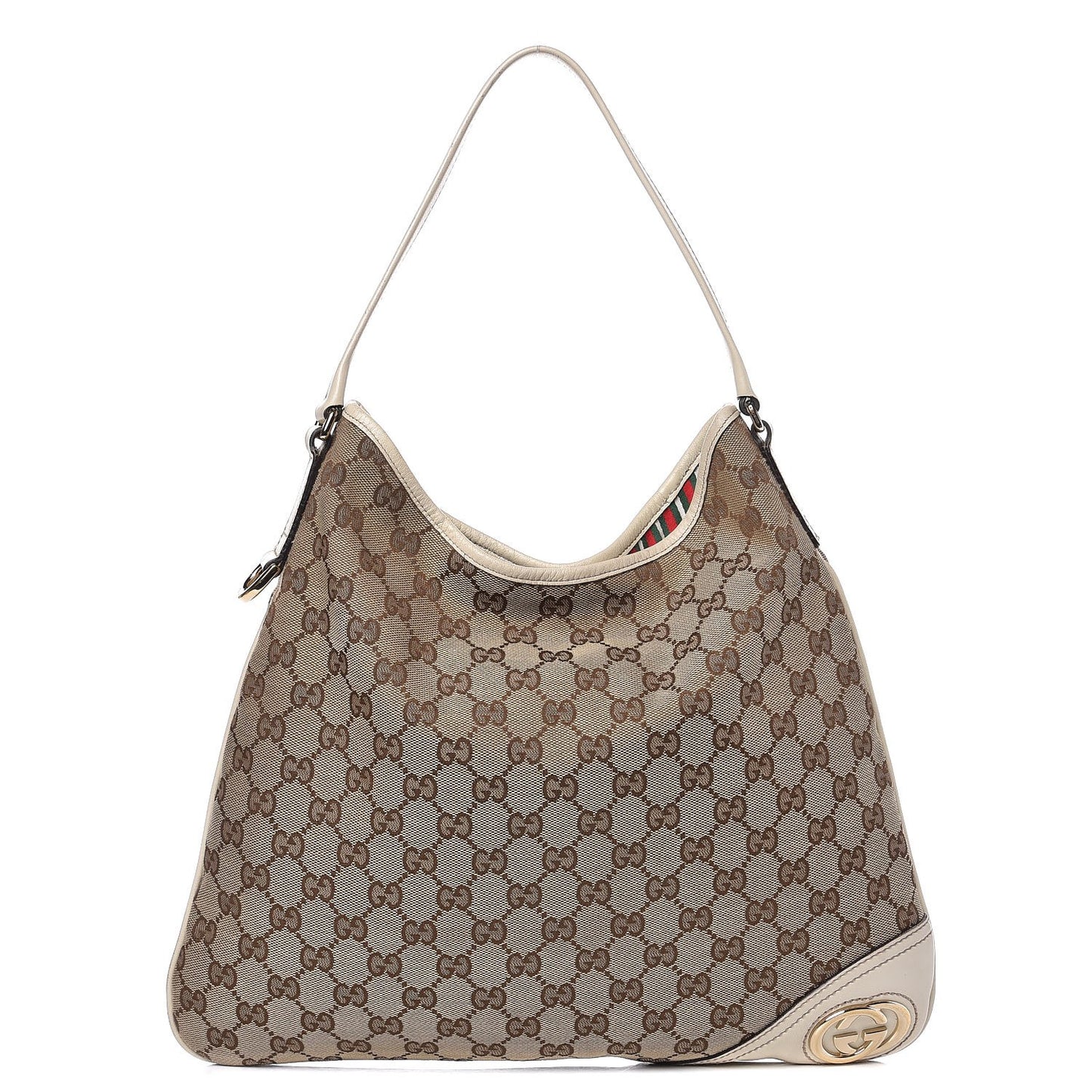 Monogram Medium New Britt Hobo Off White
