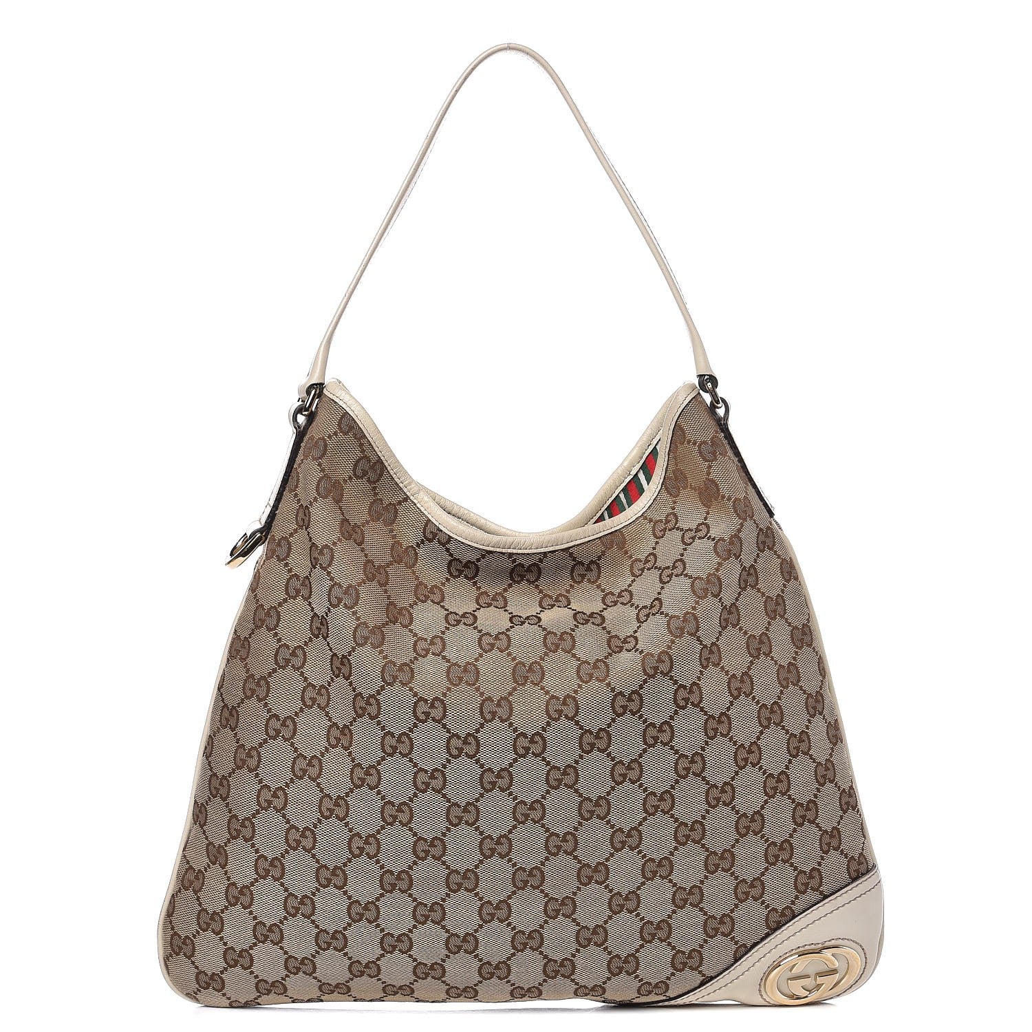 Gucci Monogram Medium New Britt Hobo Off White 1 of 7