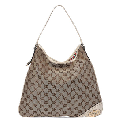 Gucci Monogram Medium New Britt Hobo Off White 1 of 7