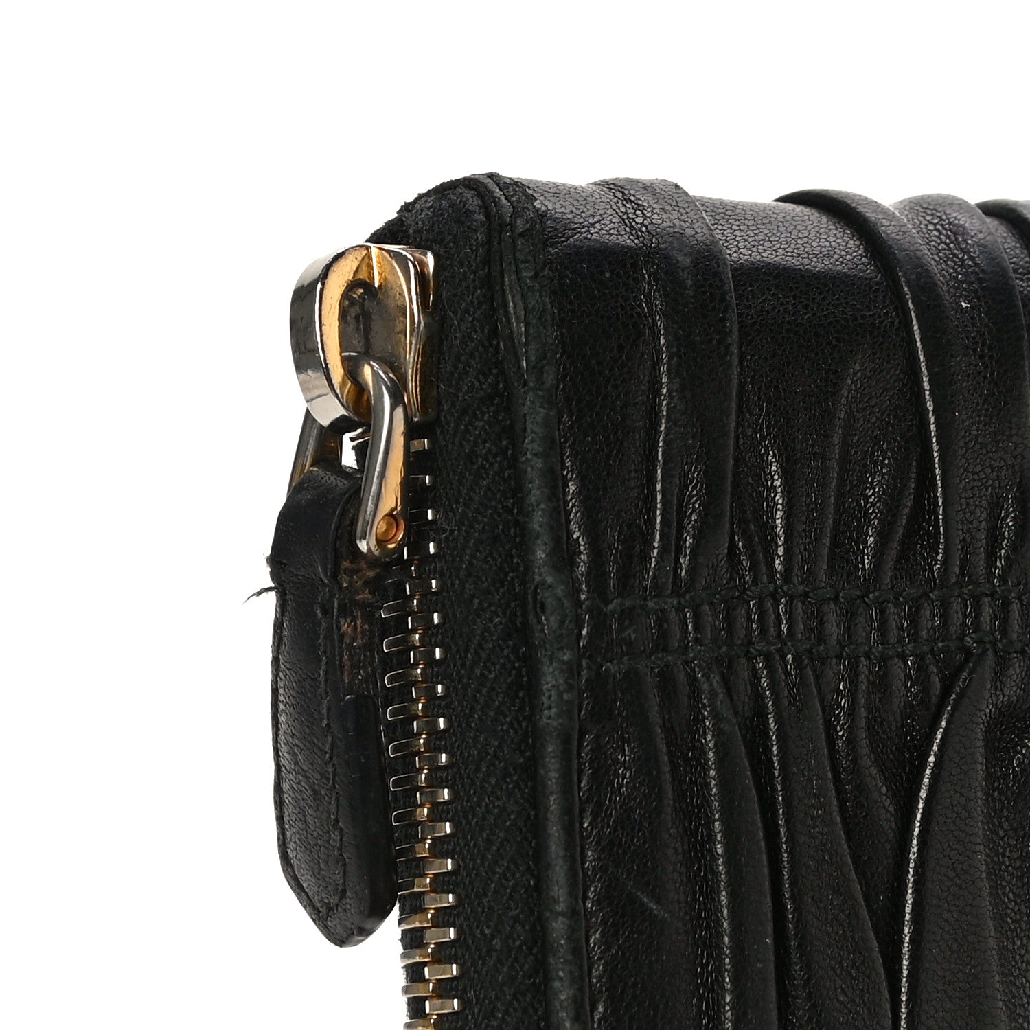 Prada Nappa Gaufre Zip Around Wallet Black 21 of 23