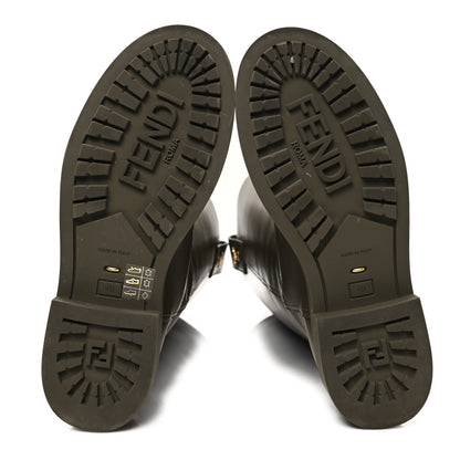 Fendi Calfskin Filo Boots 40 Green 6 of 9