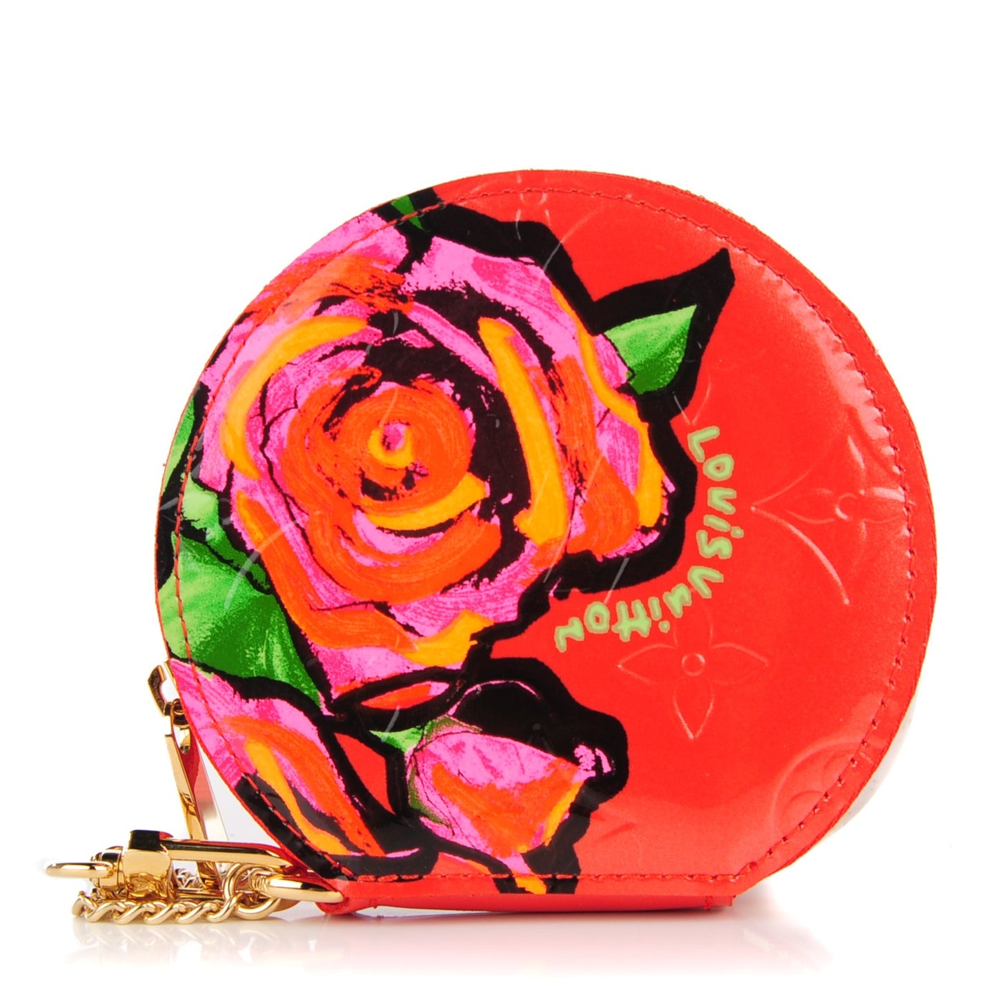 Vernis Roses Chapeau Coin Purse Orange Sunset