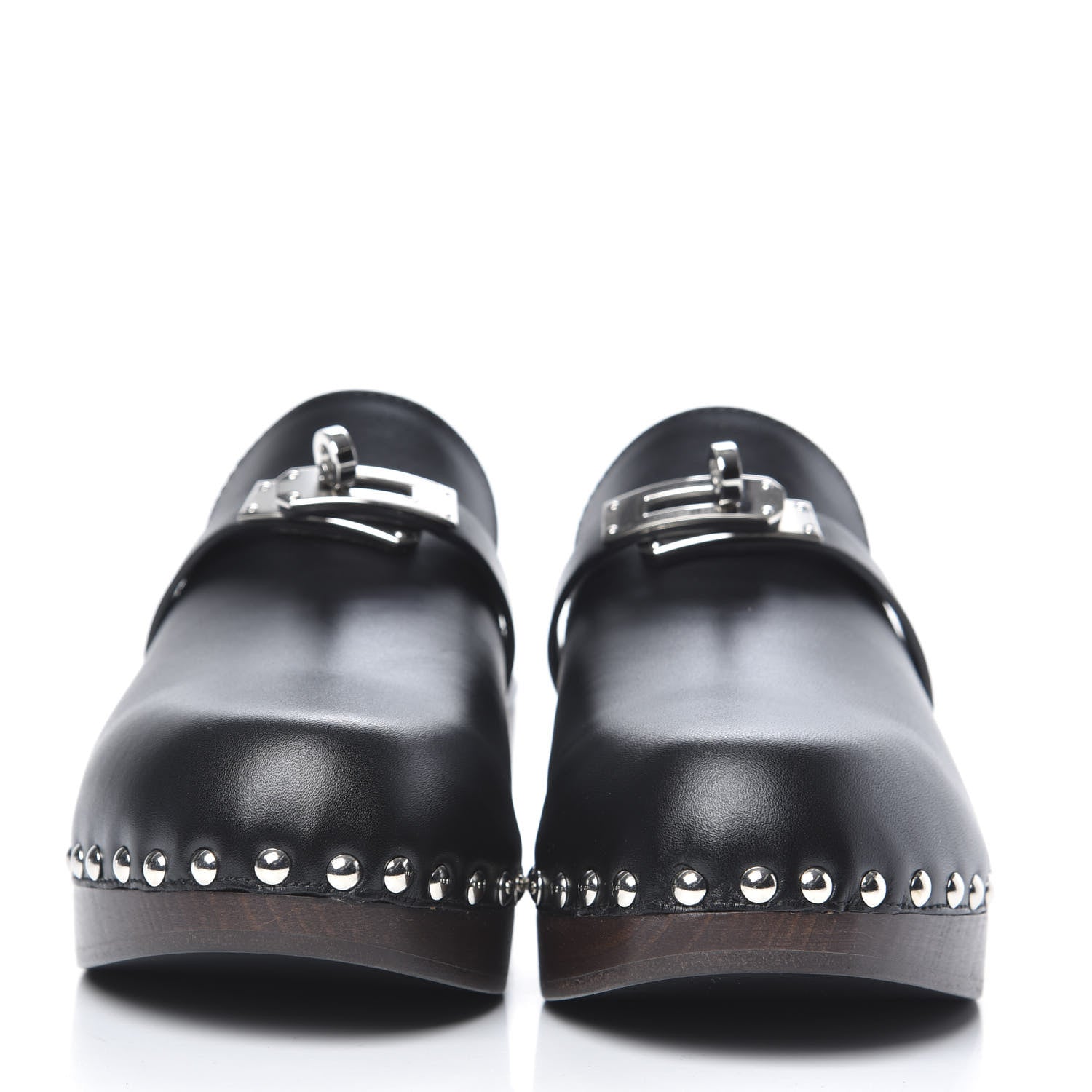 Hermes Calfskin Carlotta Mules 36 Black 2 of 8