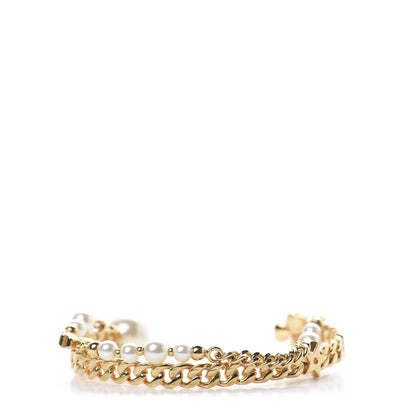Christian Dior Pearl CD Chain Bracelet Gold 1 of 4
