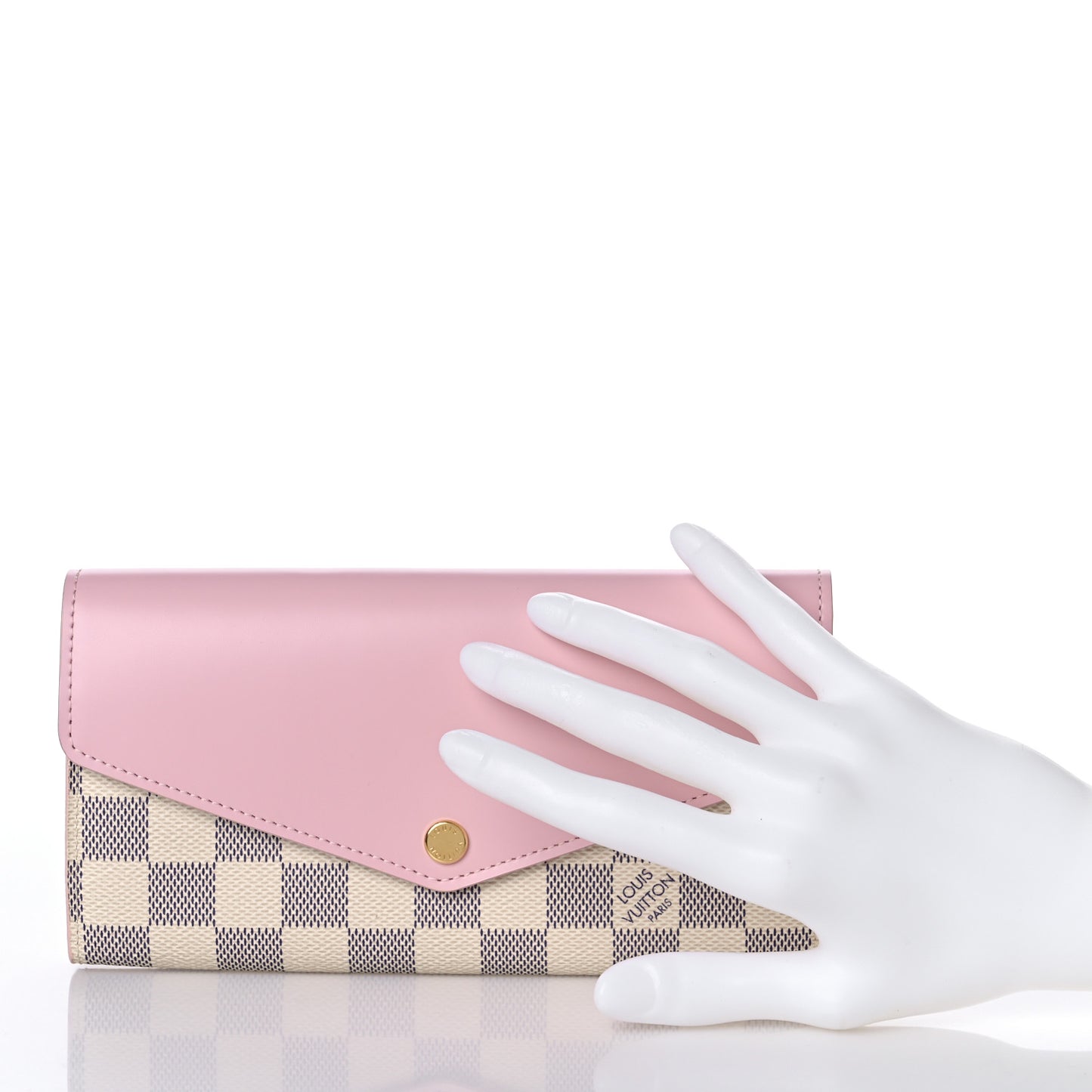 Damier Azur Sarah Wallet NM Rose Ballerine