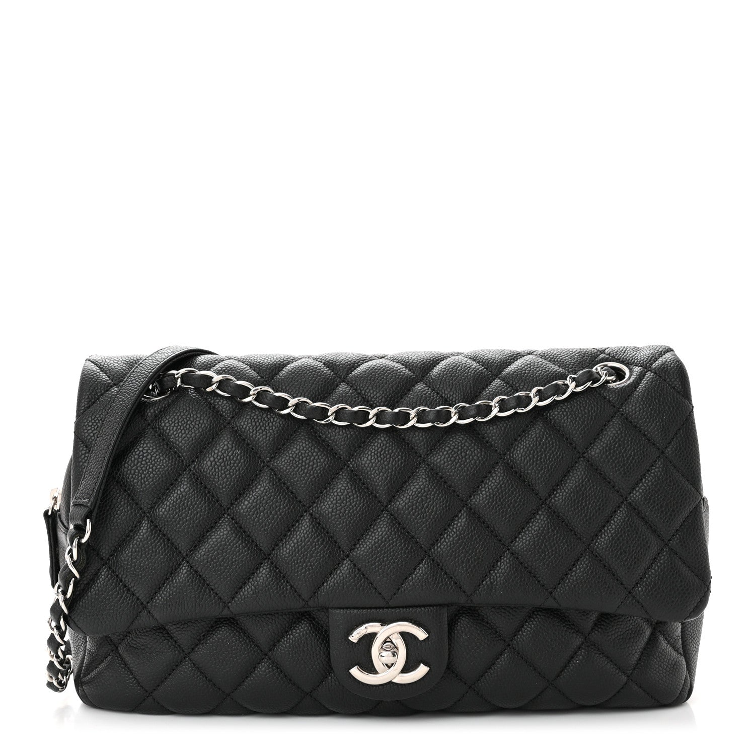 Chanel Caviar Quilted Jumbo Easy Flap Black 1 of 10