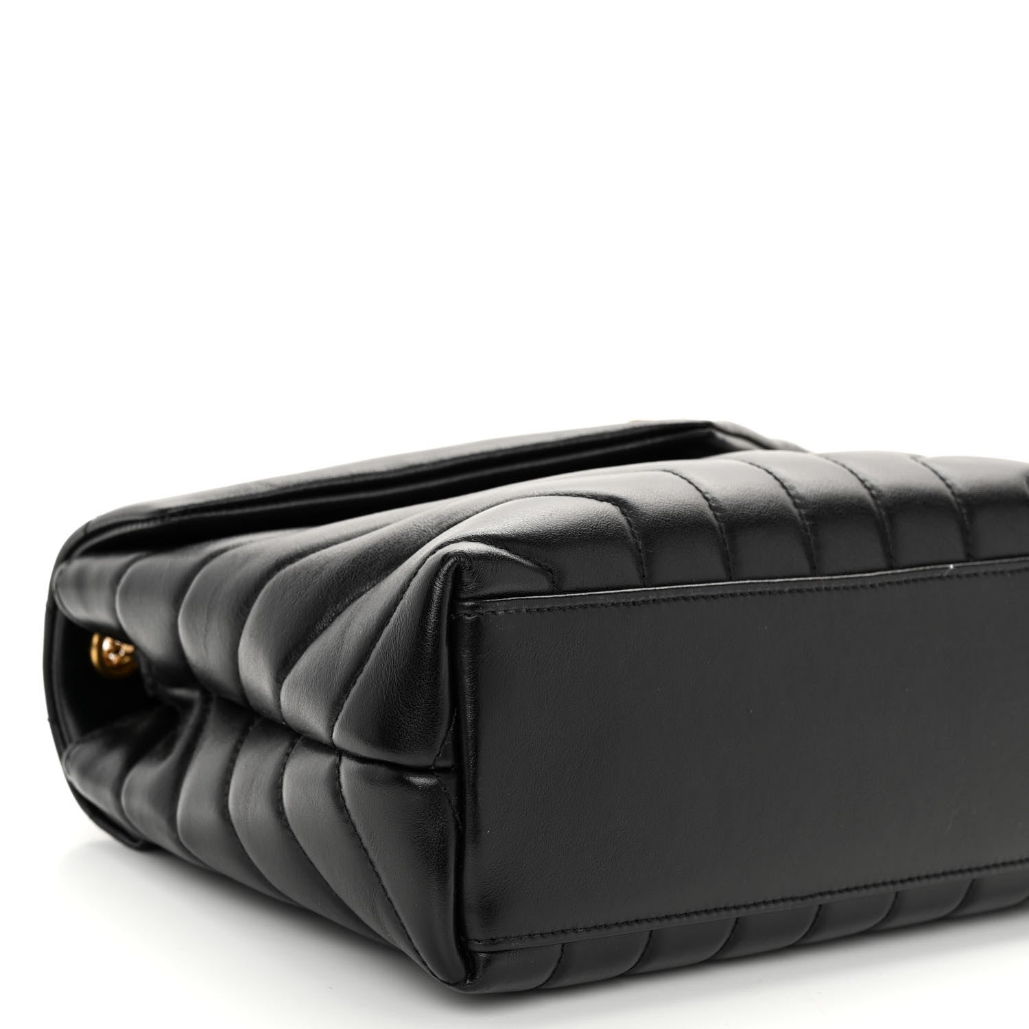 Saint Laurent Calfskin Y Quilted Monogram Small Loulou Chain Satchel Black 8 of 9