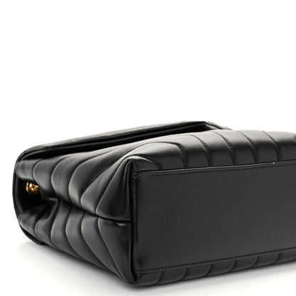Saint Laurent Calfskin Y Quilted Monogram Small Loulou Chain Satchel Black 8 of 9