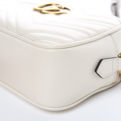Gucci Calfskin Matelasse Small GG Marmont Chain Shoulder Bag White 11 of 11