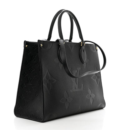 Louis Vuitton Empreinte Monogram Giant Onthego MM Black 3 of 9