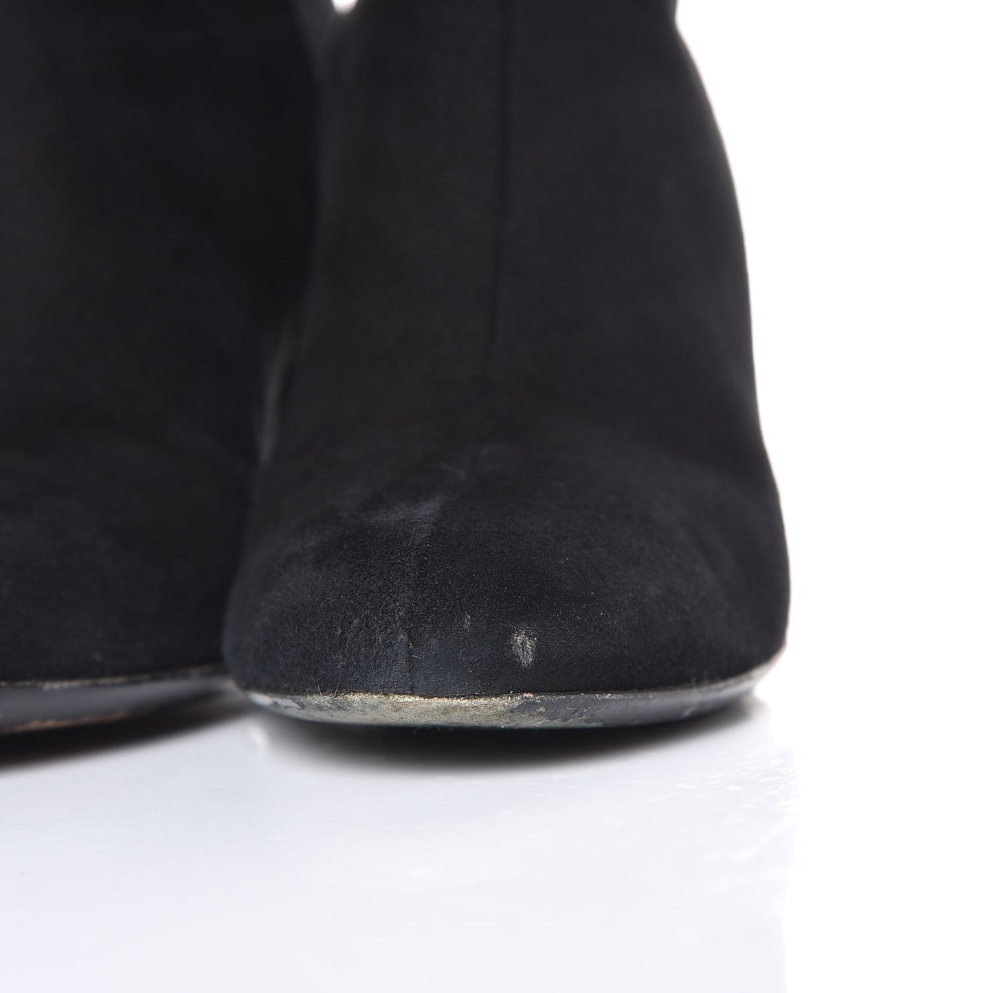 Suede Studded Melville Heel Ankle Booties 36 Black