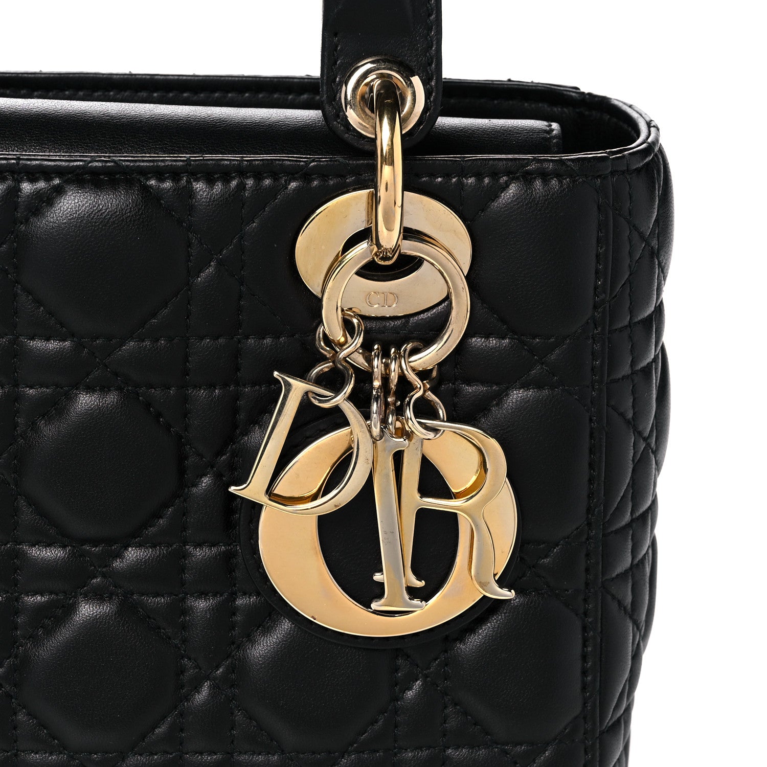 Christian Dior Lambskin Cannage Small Lucky Badges My Lady Dior Black 8 of 17