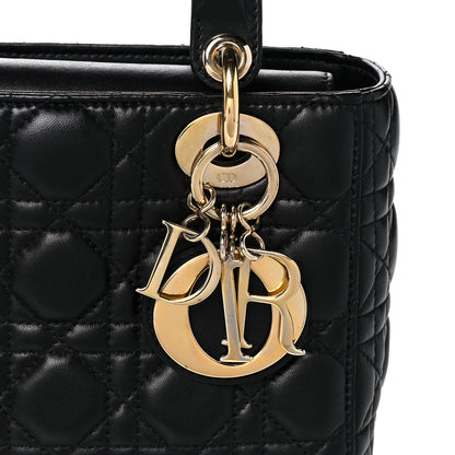 Christian Dior Lambskin Cannage Small Lucky Badges My Lady Dior Black 8 of 17