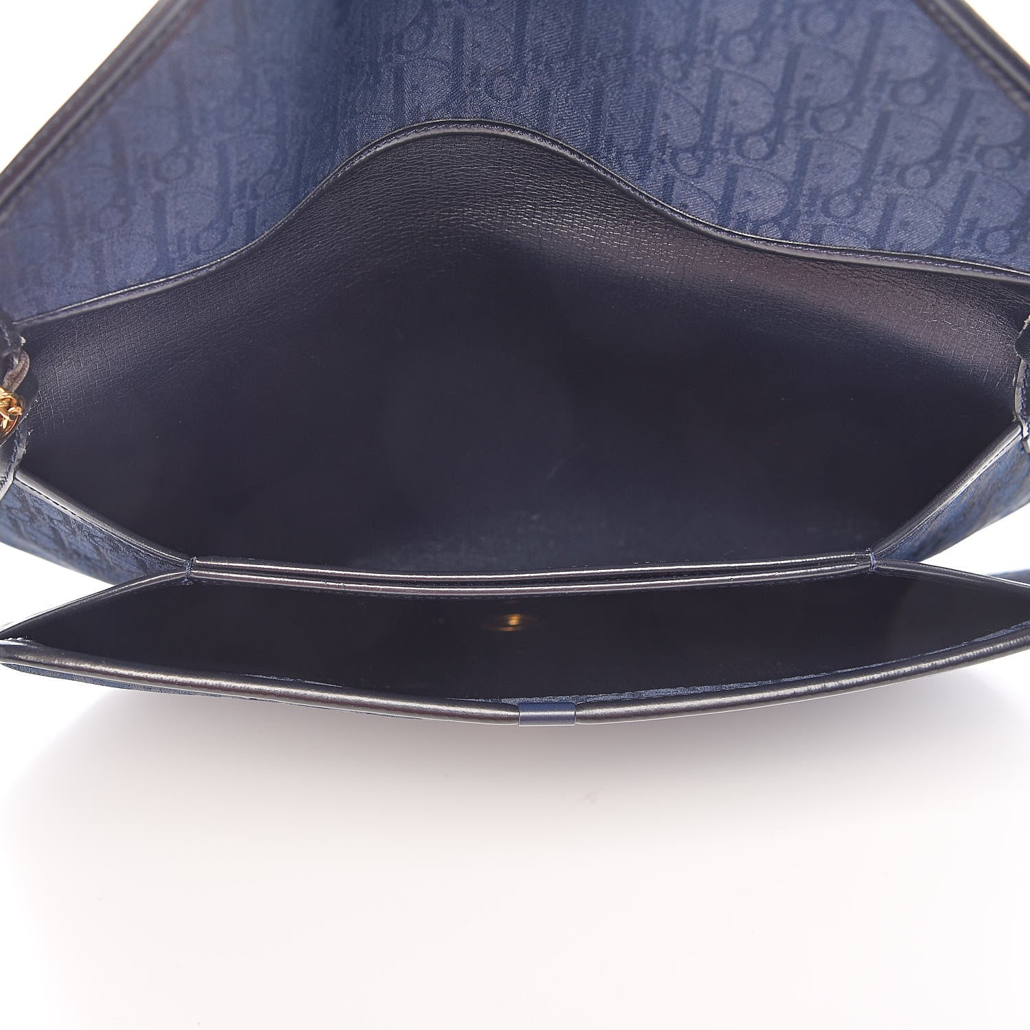 Christian Dior Monogram Chain Flap Navy 5 of 12