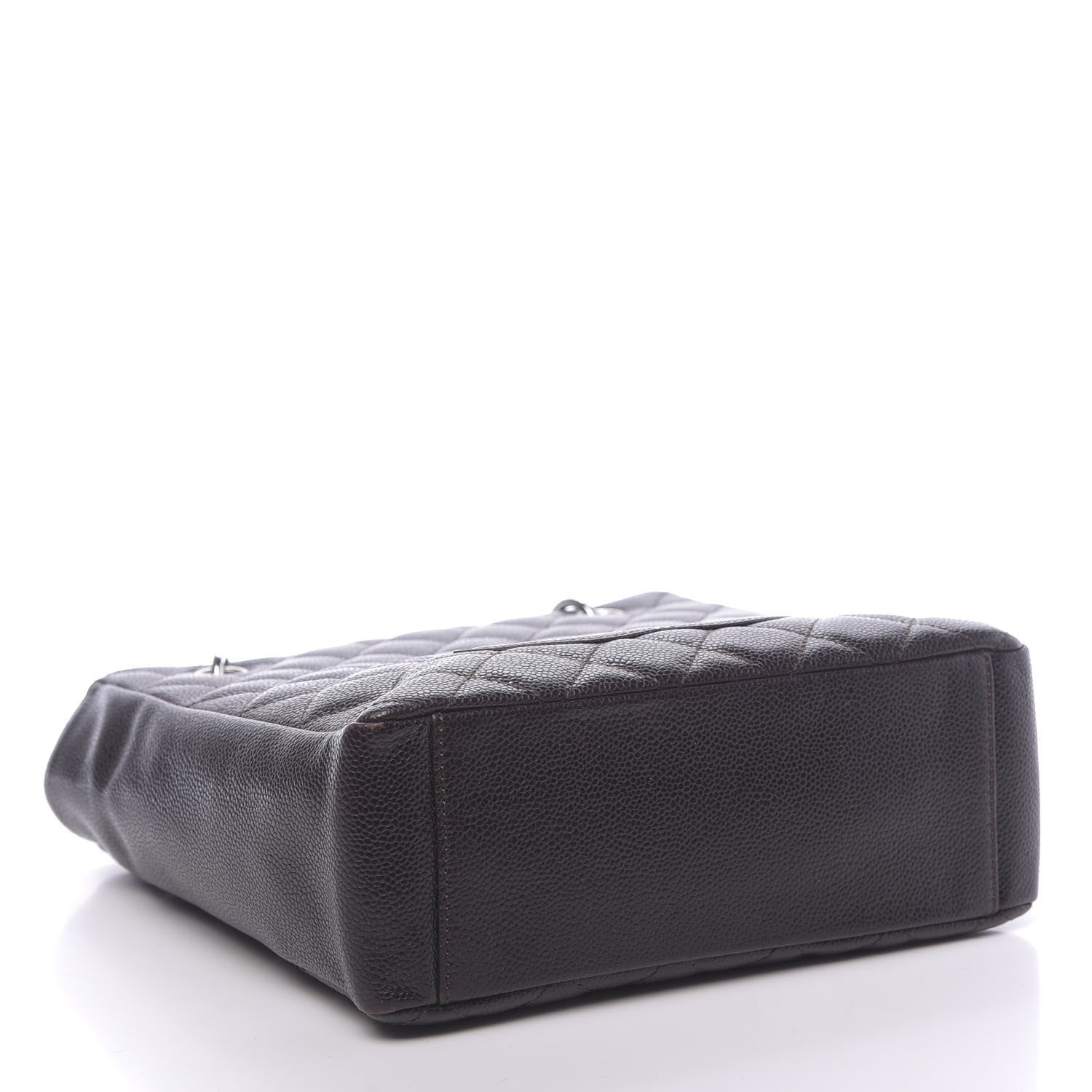 Chanel Caviar Quilted Petit Shopping Tote PST Dark Brown 4 of 11