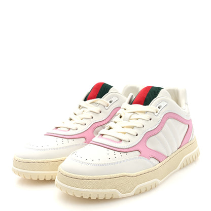 Gucci Calfskin Womens Re-Web Sneakers 39.5 White Pink 2 of 8