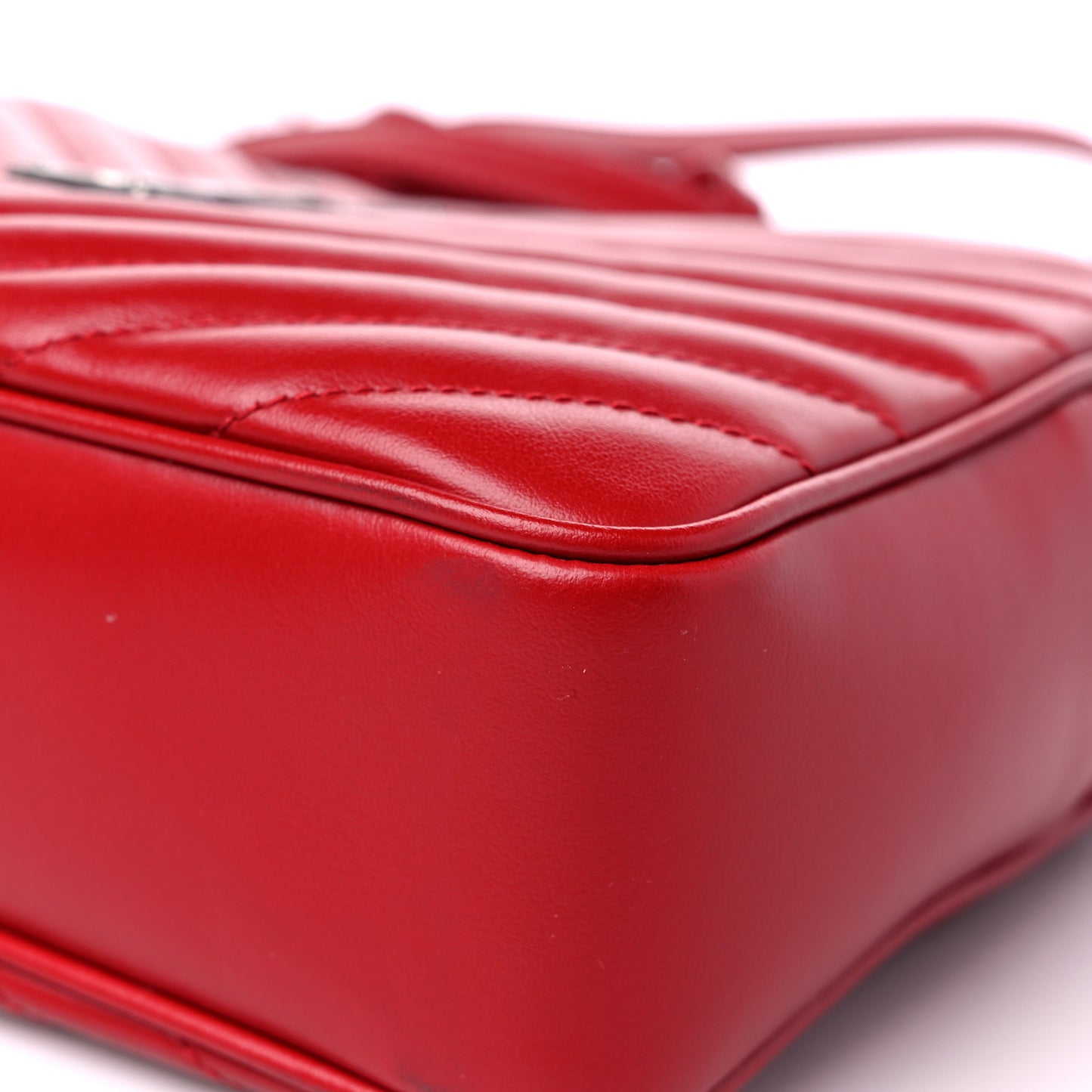 Calfskin Matelasse Monogram Lou Camera Bag Red