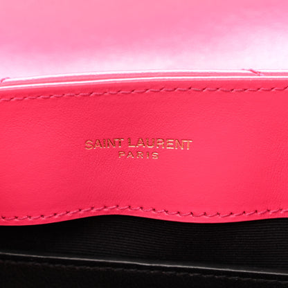 Saint Laurent Calfskin Y Quilted Monogram Small Loulou Chain Satchel Fresh Fuchsia 6 of 11