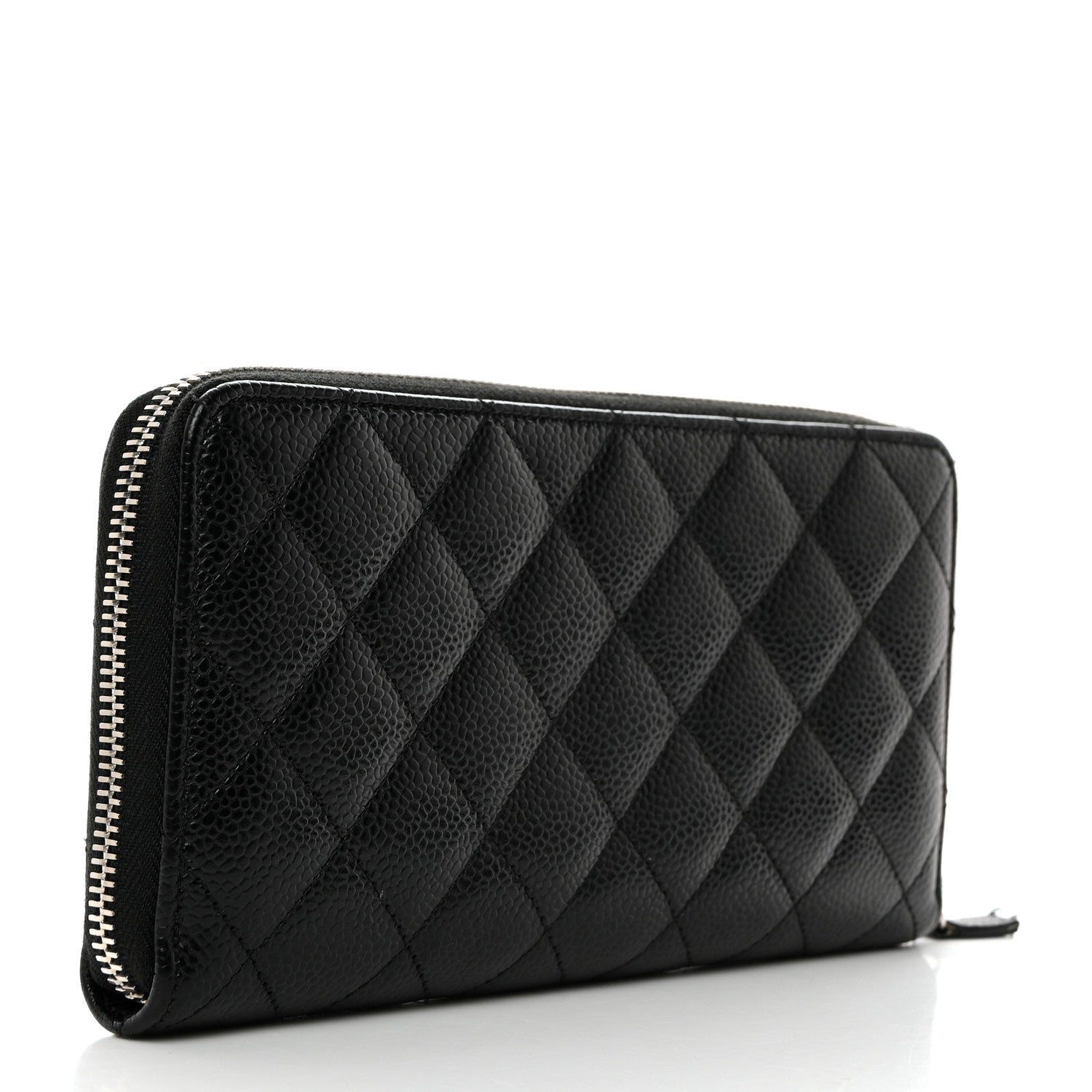 Chanel Caviar Quilted Large Gusset Zip Around Wallet Black 3 of 10